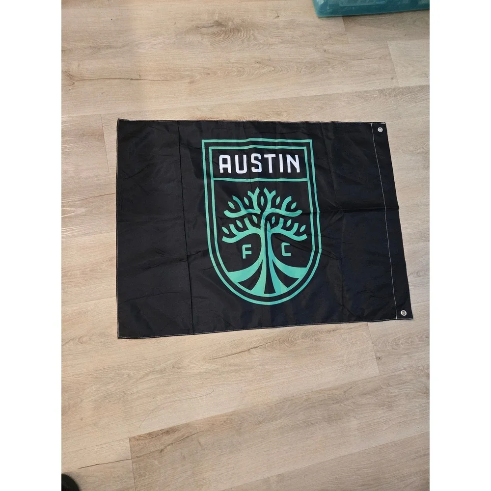 Austin FC Supporter BUndle -New Wool Heritage Banner,Scarf,Pom Beanie Hat,Flags